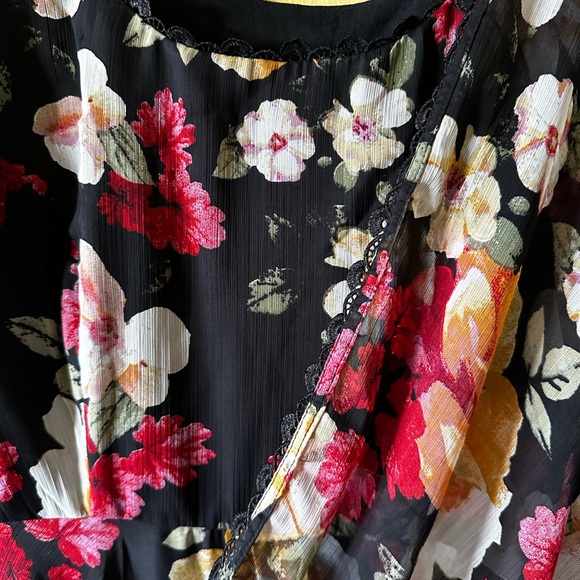 Long floral Indian anarkali - Picture 6 of 7